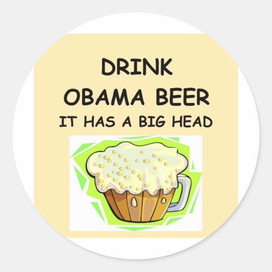 Sticker Rond blagues anti-obama (Devant)