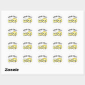 Sticker Rond Blagues Fromage Drôles Curdler Veut (Feuille)