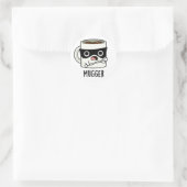 Sticker Rond Blagueuse de Tasse Drôle (Sac)