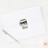 Sticker Rond Blagueuse de Tasse Drôle (Enveloppe)