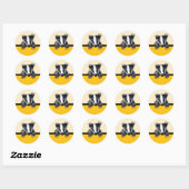 Sticker Rond Blaireau Mignon (Feuille)