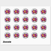 Sticker Rond Blam bande dessinée ! (Feuille)