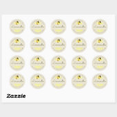 Sticker Rond Blanc antique Limoncello fait maison (Feuille)