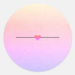 Sticker Rond blanc arc-en-ciel