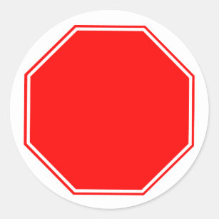 Sticker Rond Blanc/autocollant personnalisable de signe d'arrêt