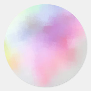 Sticker Rond Blanc coloré Modèle moderne Abstrait élégant
