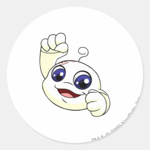 Sticker Rond Blanc de Kiko