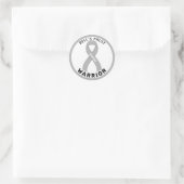 Sticker rond blanc de ruban palsy Warrior de Bell (Sac)