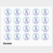 Sticker rond blanc Dyspraxia Warrier (Feuille)