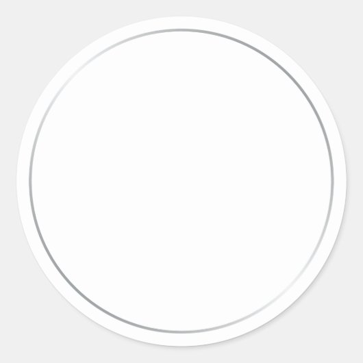 Sticker Rond Blanc et blanc élégant (Devant)
