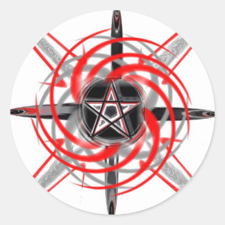 Sticker rond blanc FireStar