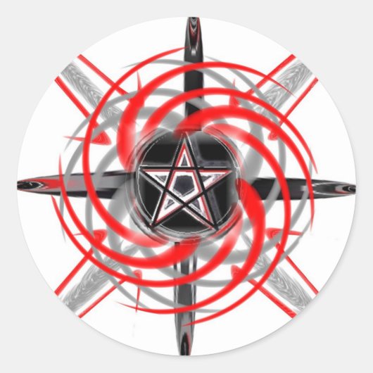 Sticker rond blanc FireStar (Devant)