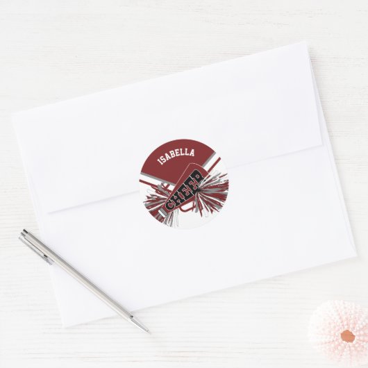 Sticker Rond 📣 - blanc, marron et gris (Enveloppe)