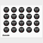 Sticker Rond Blanc Noir Fait Maison Avec Amour (Feuille)