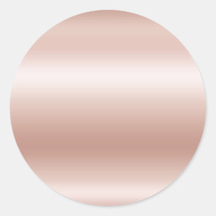 Sticker Rond Blanc Pastel Rose Or Ombre Foil
