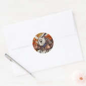 Sticker Rond BLANC RABBIT Alice au pays des merveilles (Enveloppe)