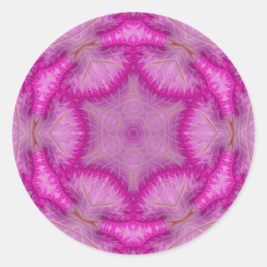 Sticker Rond Blanc rose et une touche Brown ~ (Devant)