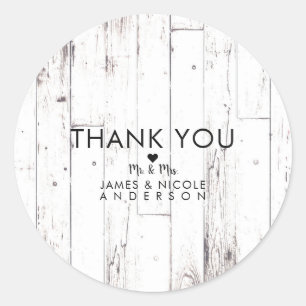 Sticker Rond Blanc Shabby Chic Rustique Maison de Ferme Grange