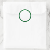 Sticker Rond Blanc simple avec bordure verte classique rond (Sac)