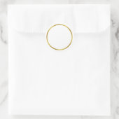 Sticker Rond Blanc simple et or Faux (Sac)