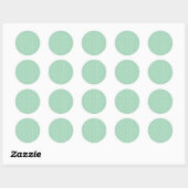 Sticker Rond Blanc sur Pois de menthe (Feuille)
