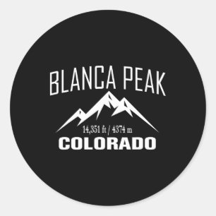 Sticker Rond Blanca Peak Colorado Club de randonnée sommet exté