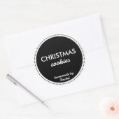 Sticker Rond Blancs de Noël simples et modernes faits maison (Enveloppe)