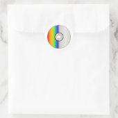 Sticker Rond Blank CD disc With Rainbow (Sac)
