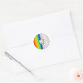 Sticker Rond Blank CD disc With Rainbow (Enveloppe)
