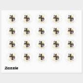 Sticker Rond Blason de Mu Phi Epsilon (Feuille)