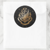 Sticker Rond Blason de Poudlard™ scintillant doré (Sac)