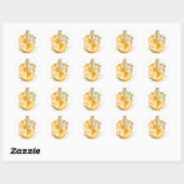 Sticker Rond Blason de Poufsouffle - Éclaboussé (Feuille)