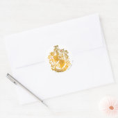 Sticker Rond Blason de Poufsouffle - Éclaboussé (Enveloppe)