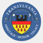 Sticker Rond Blason des Saxons de Transylvanie (Devant)
