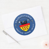 Sticker Rond Blason des Saxons de Transylvanie (Enveloppe)