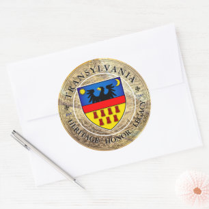Sticker Rond Blason des Saxons de Transylvanie