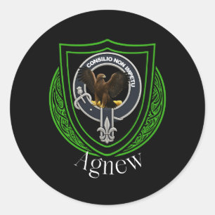 Sticker Rond Blason du clan écossais Agnew