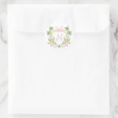 Sticker Rond Blason Monogrammé de Palm Beach  (Sac)