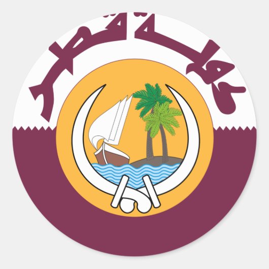 Sticker Rond blason qatar (Devant)