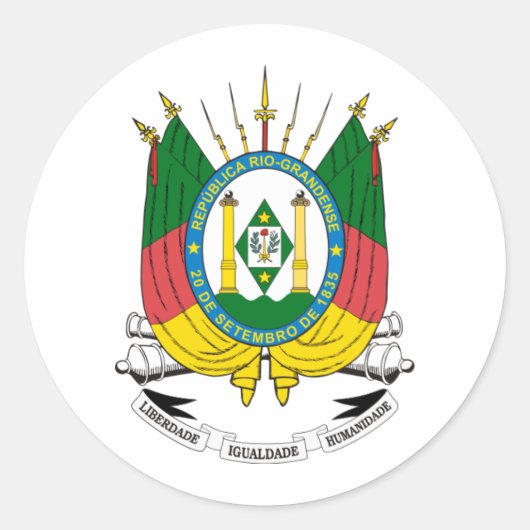 Sticker Rond Blason Rio Grande Do Sul (Devant)
