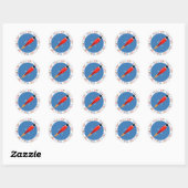 Sticker Rond Blast Off Rocket Ship (Feuille)