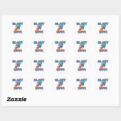 Sticker Rond Blast Off Rocket Ship (Feuille)