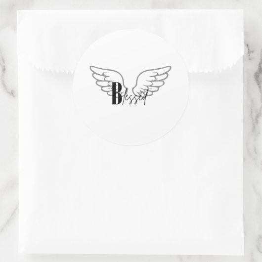 Sticker Rond Blessed (Sac)