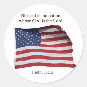 Sticker Rond Blessed est la nation