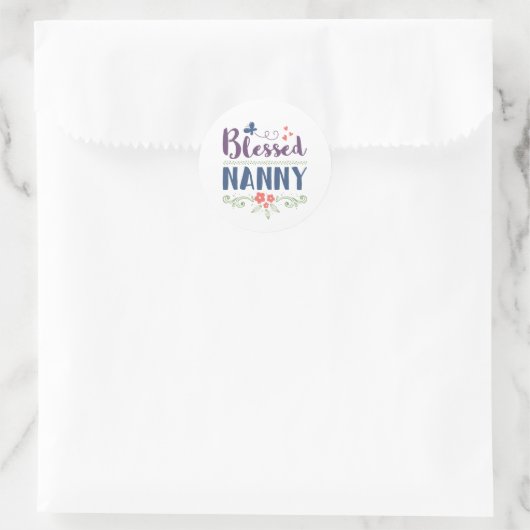 Sticker Rond Blessed Nanny (Sac)