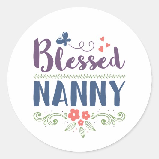 Sticker Rond Blessed Nanny (Devant)