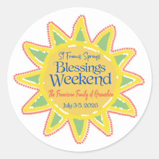 Sticker Rond Blessings Weekend