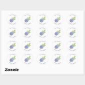 Sticker Rond Bleu (Feuille)
