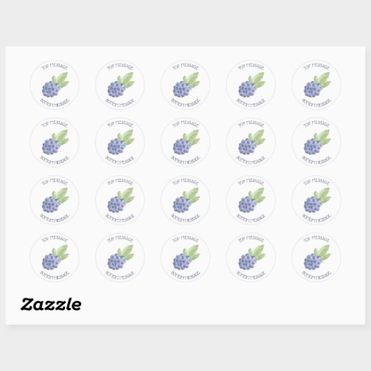 Sticker Rond Bleu (Feuille)