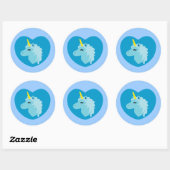 Sticker Rond Bleu (Feuille)